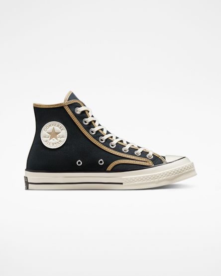 Dámské Boty Vysoké Converse Chuck 70 Heavyweight Platene Černé Hnědožlutý | CZ MQDI29